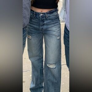 Kancan Arlo medium wash wide leg jeans